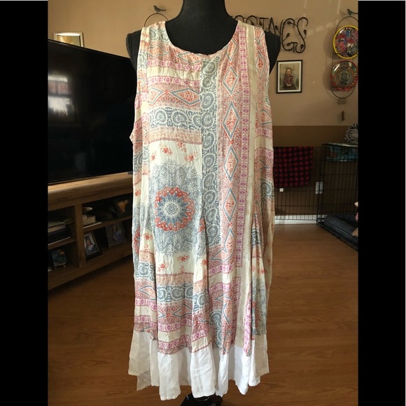 Altar’d State•Boho Gypsy•Sleeveless Multicolor Printed Dress•Si… - Picture 1 of 5